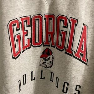 Vintage Georgia Bulldogs Gray Sweatshirt - Knights Apparel Sz XXL Football NCAA